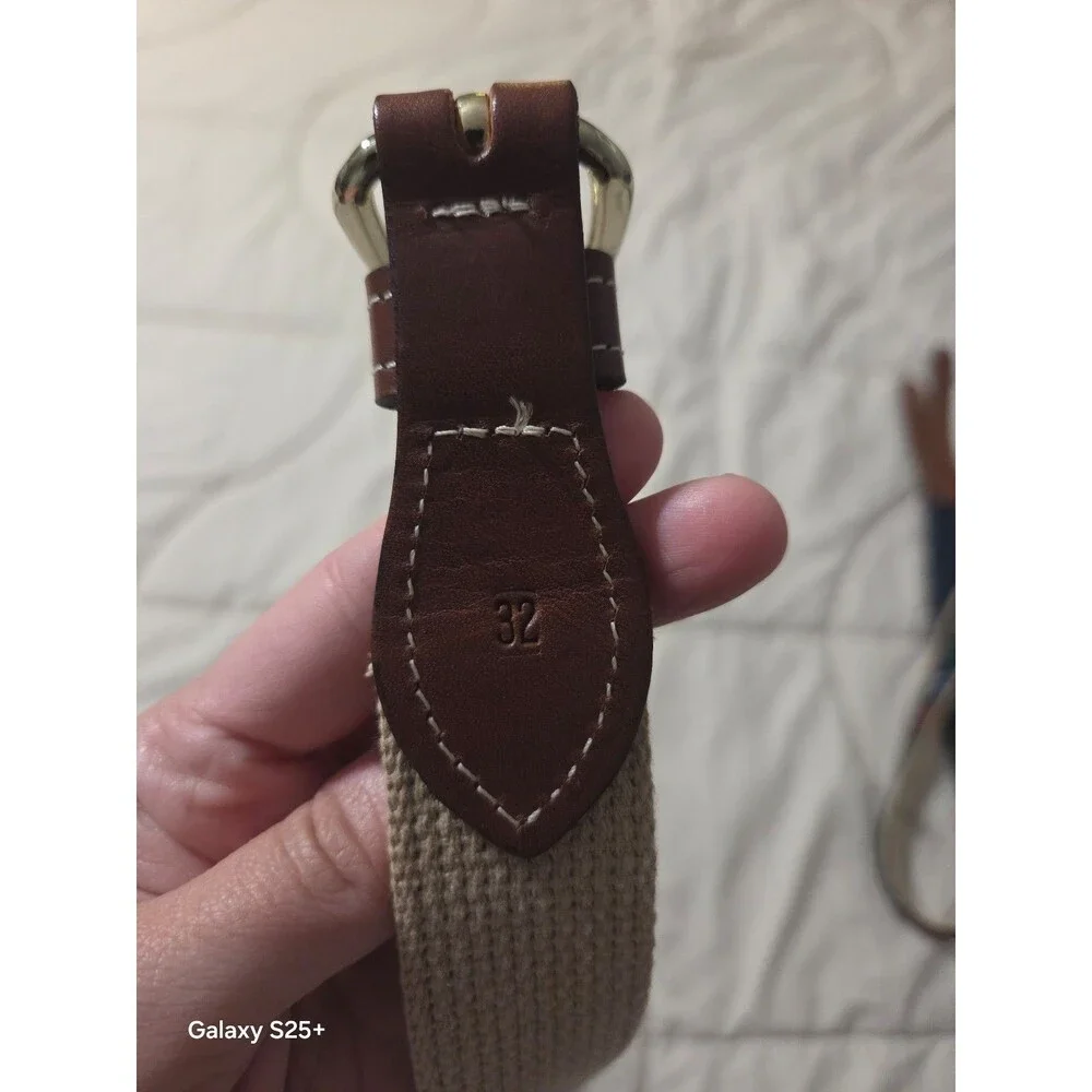 Coastal Accessories (Palmetto Moon) leather/canvas belt size 32